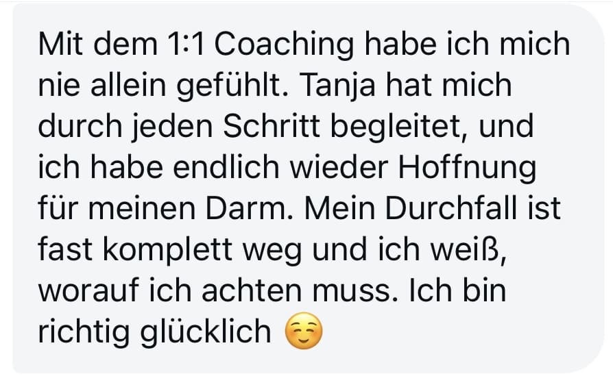 Coaching Durchfall fast komplett wegkomprimiert
