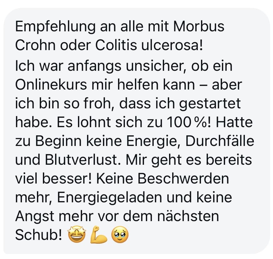 Empfehlung an alle mit Morbus crohn und Colitis