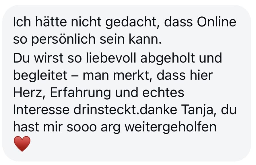 Ich hätte nicht gedacht dass online so persönlich sein kann