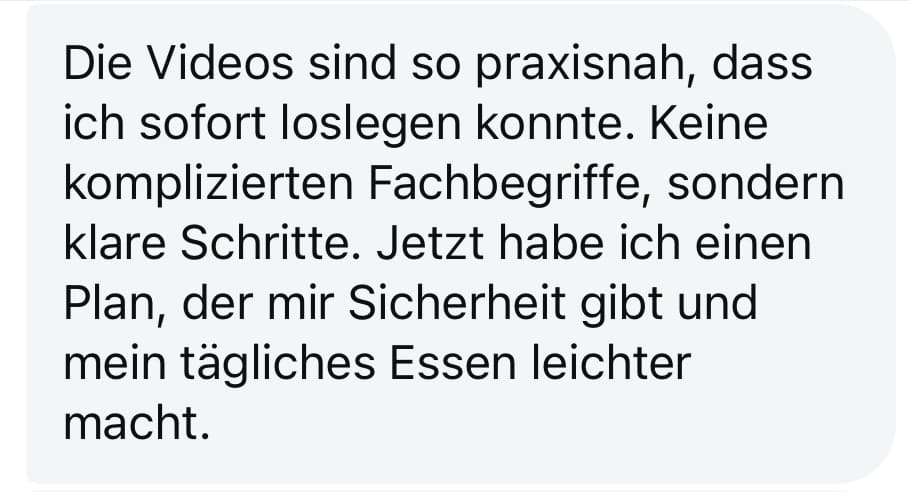 Kurs Sicherheit beim Essen komprimiert