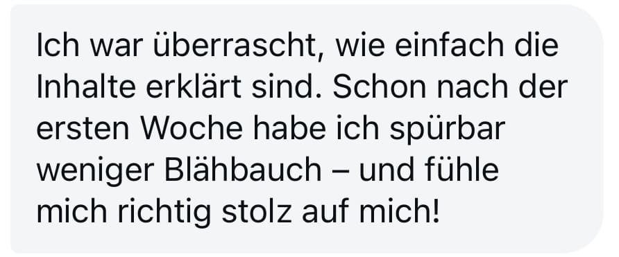 Kurs weniger Blähbauch komprimiert