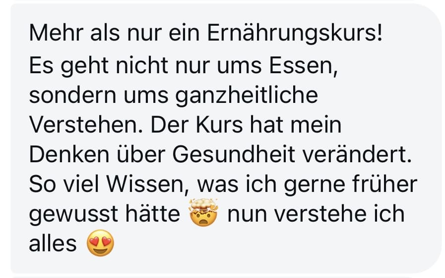 Mehr als nur ein Ernährungskurs
