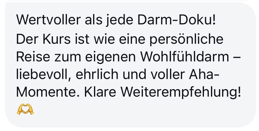 Wertvoller als jede Darm-Doku